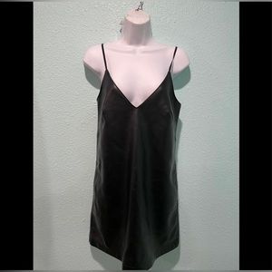 Aritzia Talula faux leather slip mini dress